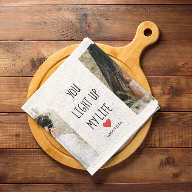 Linge De Cuisine Deux photos | Happy Valentines Day | (Créateur téléchargé)