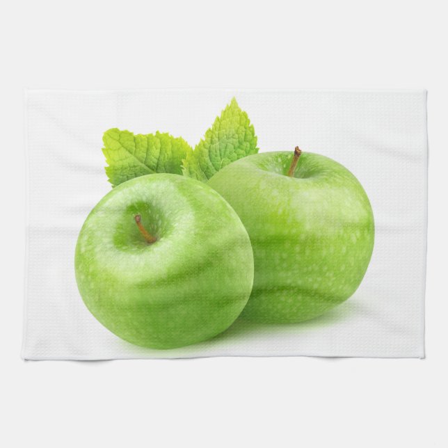 Linge De Cuisine Deux pommes vertes (Horizontal)