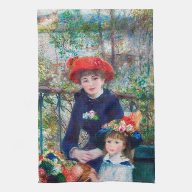 Linge De Cuisine Deux Soeurs - Renoir Impressionniste Peinture 1881 (Vertical)