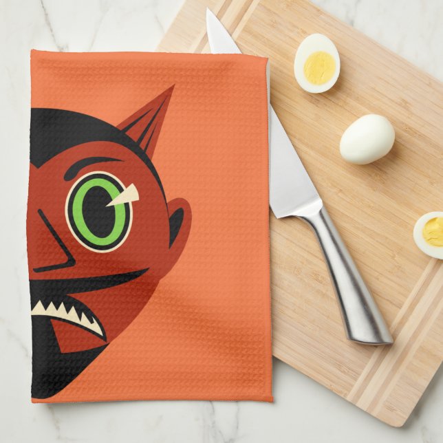 Linge De Cuisine Diable vintage (Quart Plié)