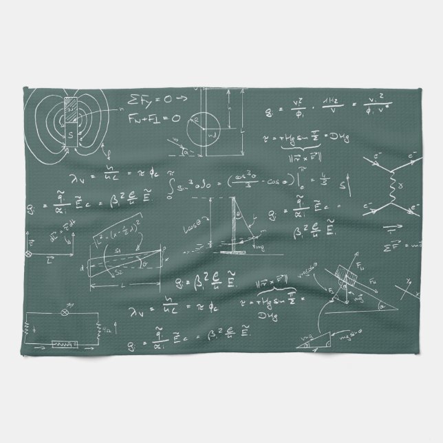 Linge De Cuisine Diagrammes et formules de physique (Horizontal)