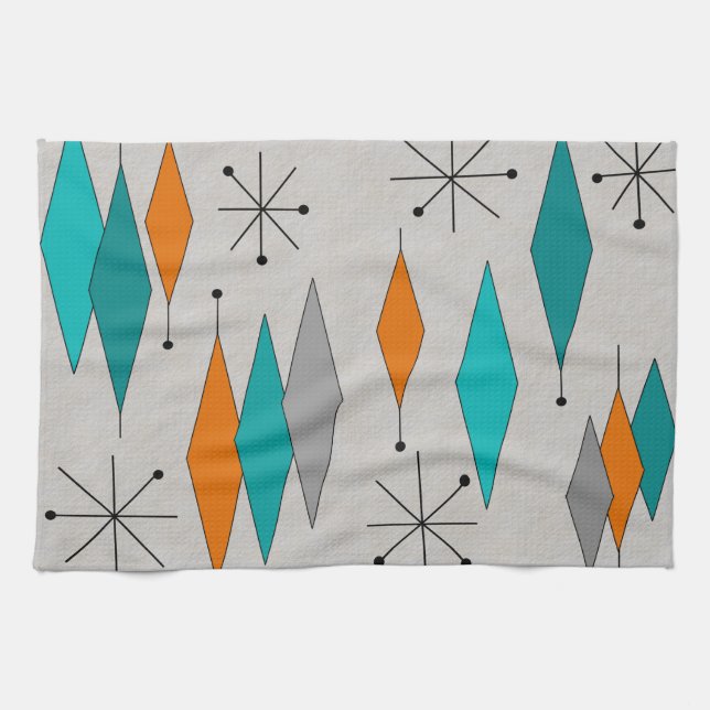 Linge De Cuisine Diamants modernes de la moitié du siècle (Horizontal)