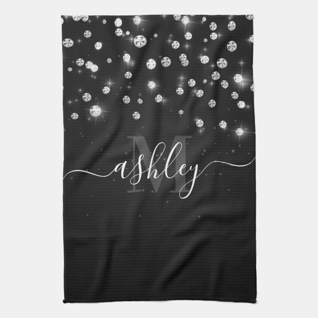 Linge De Cuisine Diamants noirs (Vertical)