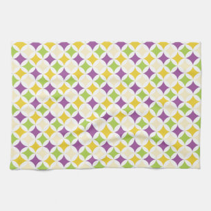Linge De Cuisine Diamants violets, verts et jaunes