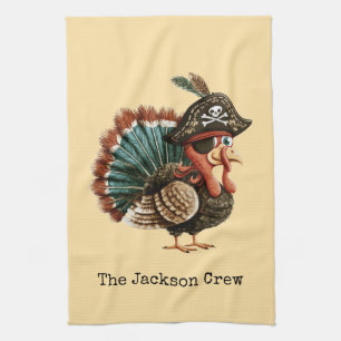 Linge De Cuisine Dinde pirate Bounty Friendsgiving personnalisé