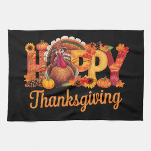 Linge De Cuisine Dindes de Thanksgiving heureux tombent