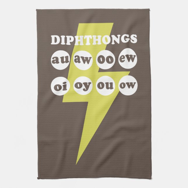 Linge De Cuisine Dipthongs Apprendre l'anglais avec des phoniques (Vertical)