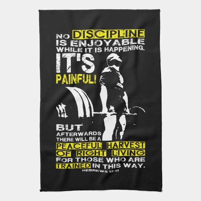 Linge De Cuisine DISCIPLINE - Motivation de l'entraînement de levag (Vertical)