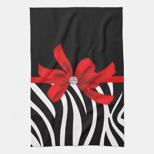 Linge De Cuisine Diva de diamant (rouge) (Vertical)