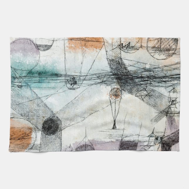 Linge De Cuisine Domaine d'Air Paul Klee Expressionniste Abstrait (Horizontal)