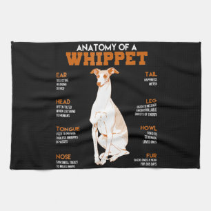Linge De Cuisine Don de chien  anatomie d'un chien blanc à un cade