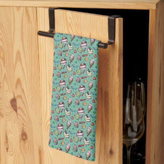 Linge De Cuisine Douceurs Rétro - Bleu sarcelle