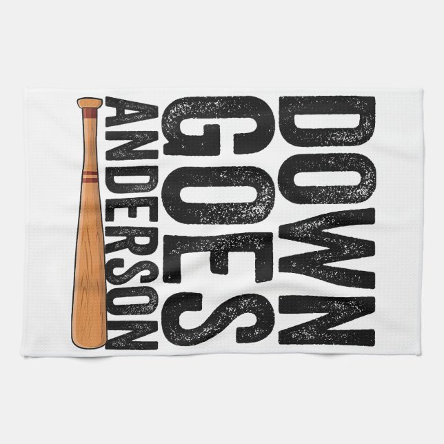 Linge De Cuisine DOWN GOLF ANDERSON FUNNY BASEBALL cadeau ANDERSON (Horizontal)