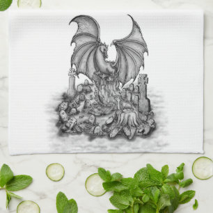 Linge De Cuisine Dragon avec Zombie