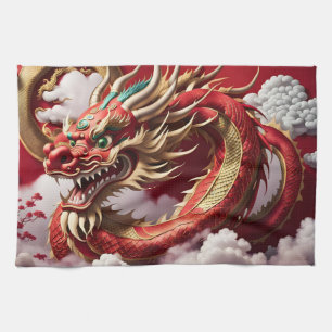 Linge De Cuisine Dragon de Nouvel An Chinois 2024 KitchT05