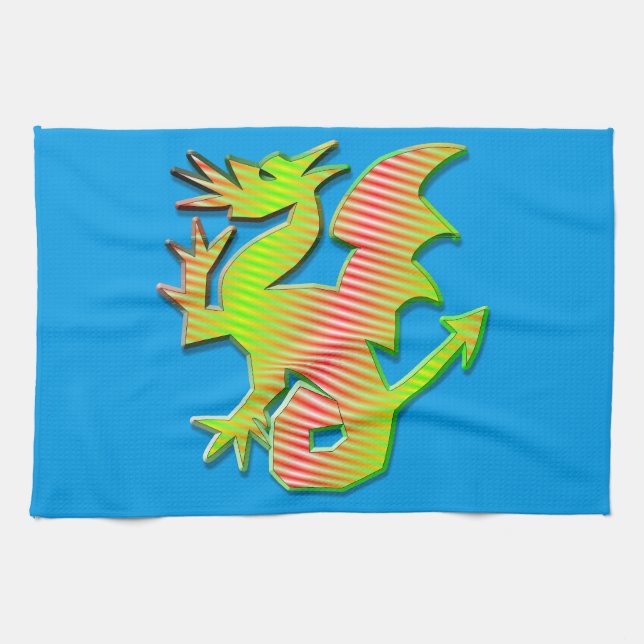 Linge De Cuisine Dragon stylisé (Horizontal)