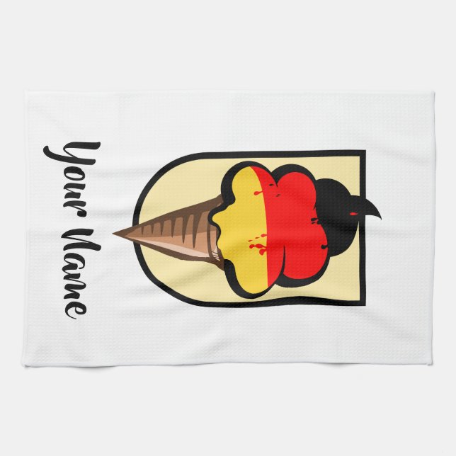 Linge De Cuisine Drapeau allemand crème glacée d'été Deutschland (Horizontal)