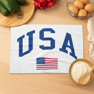 Linge De Cuisine Drapeau américain de la fête de l'indépendance pat
