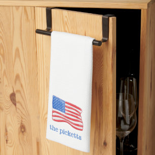 Linge De Cuisine Drapeau américain patriotique Rouge Bleu Blanc Per