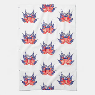 Linge De Cuisine Drapeau américain patriotique vintage, Quatre juil