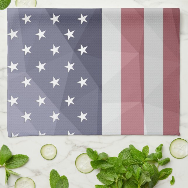 Linge De Cuisine Drapeau américain Rouge Blanc Bleu Amérique Mesh g (Plié)