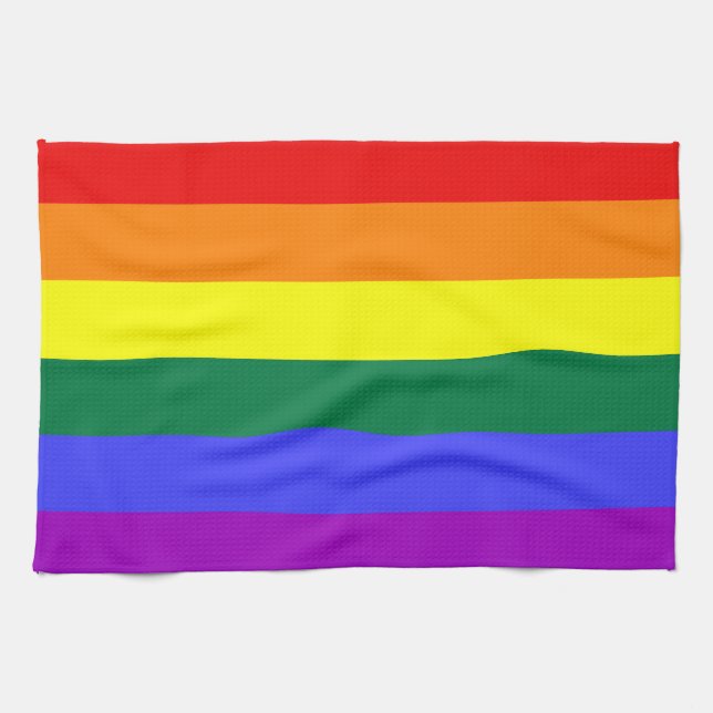 Linge De Cuisine Drapeau arc-en-ciel LGBT Pride (Horizontal)