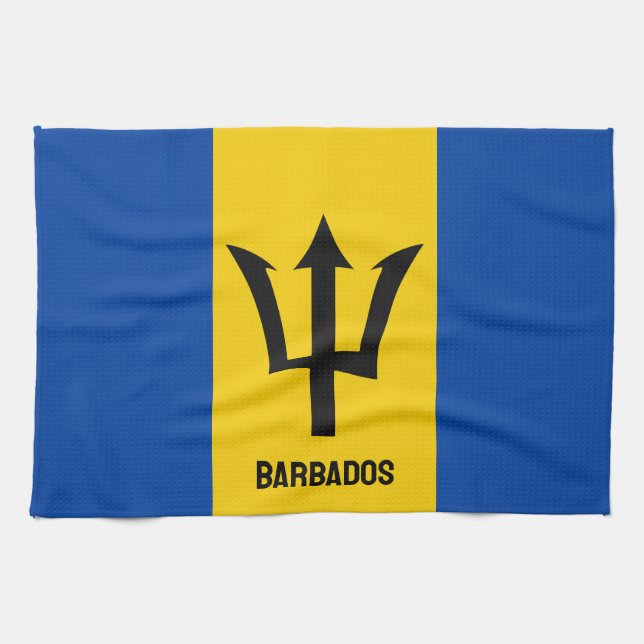 Linge De Cuisine Drapeau Barbade (Horizontal)