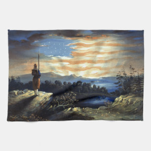 Linge De Cuisine Drapeau céleste américain dans le ciel, Guerre civ