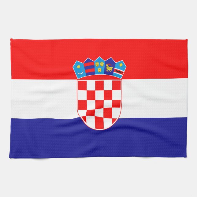 Linge De Cuisine Drapeau croate (Horizontal)