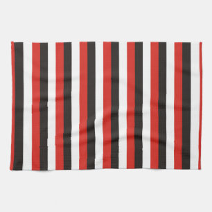 Linge De Cuisine drapeau d'amsterdam rayures motif rouge blanc noir