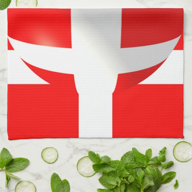 Linge De Cuisine Drapeau danois (Plié)