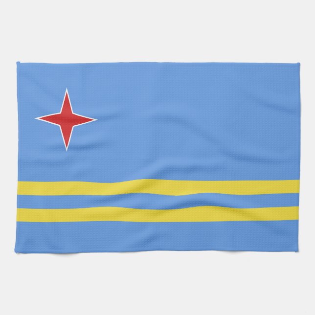 Linge De Cuisine Drapeau d'Aruba (Horizontal)