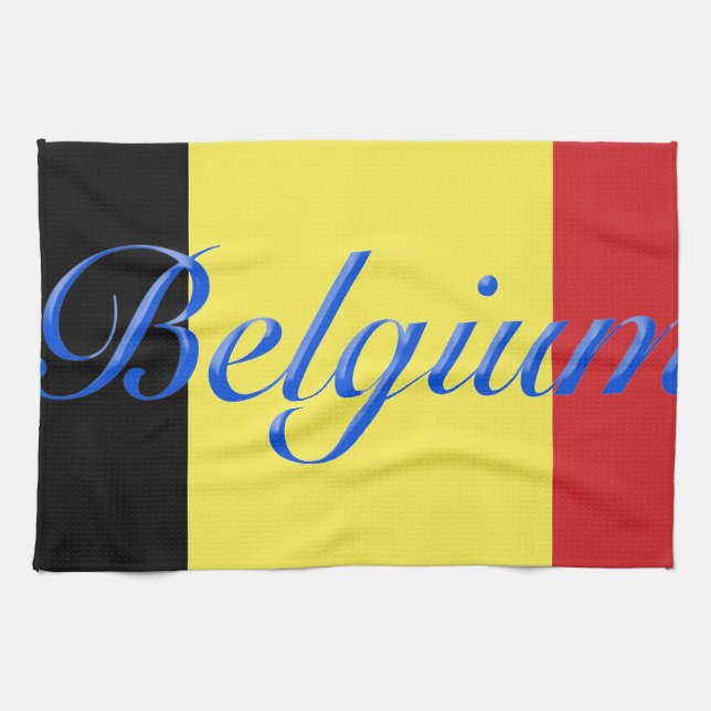 Linge De Cuisine Drapeau de Belgique (Horizontal)