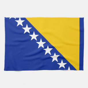 Linge De Cuisine Drapeau de Bosnie-Herzégovine patriotique