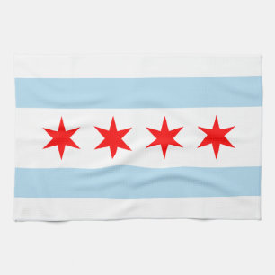 Linge De Cuisine Drapeau de Chicago, Illinois Kitchen Towel