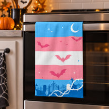 Drapeau de fierté trans effrayant Halloween Cimeti