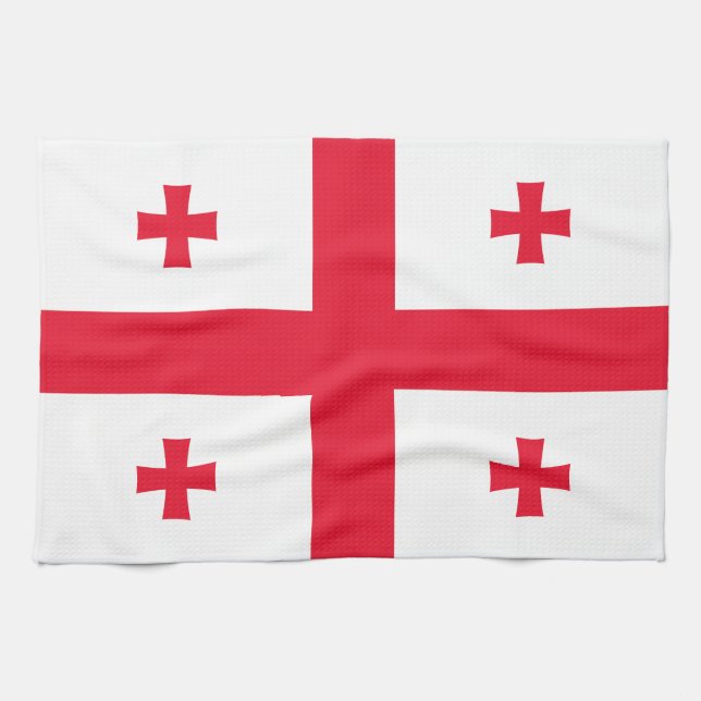 Linge De Cuisine Drapeau de Géorgie (Horizontal)