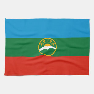 Linge De Cuisine Drapeau de Karatchaïevo-Tcherkessie