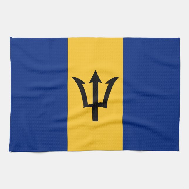 Linge De Cuisine Drapeau de la Barbade patriotique (Horizontal)