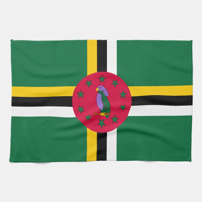 Linge De Cuisine Drapeau de la Dominique (Horizontal)