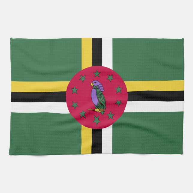 Linge De Cuisine Drapeau de la Dominique (Horizontal)