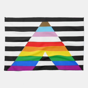 Linge De Cuisine Drapeau de la fierté de progrès d'allié