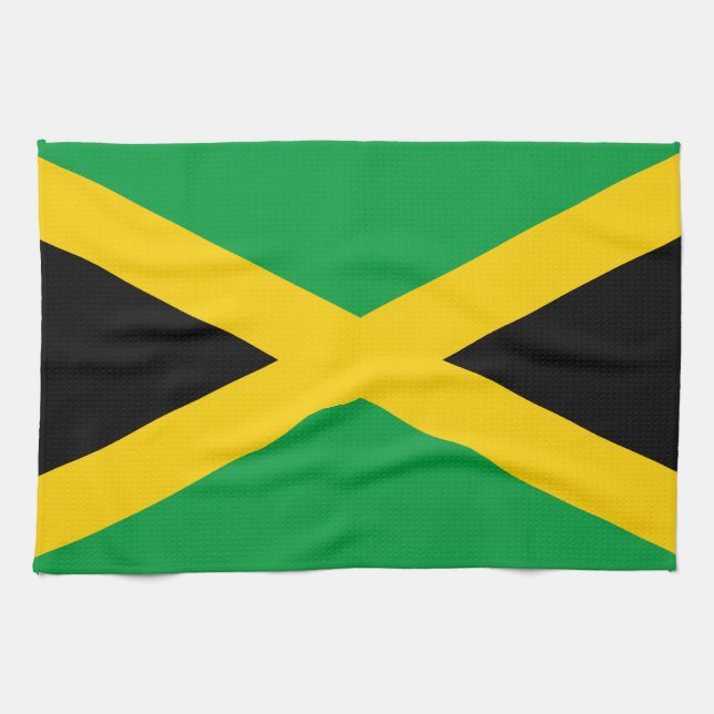 Linge De Cuisine Drapeau De La Jamaïque (Horizontal)