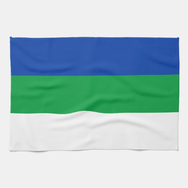 Linge De Cuisine Drapeau de la République de Komi (Horizontal)
