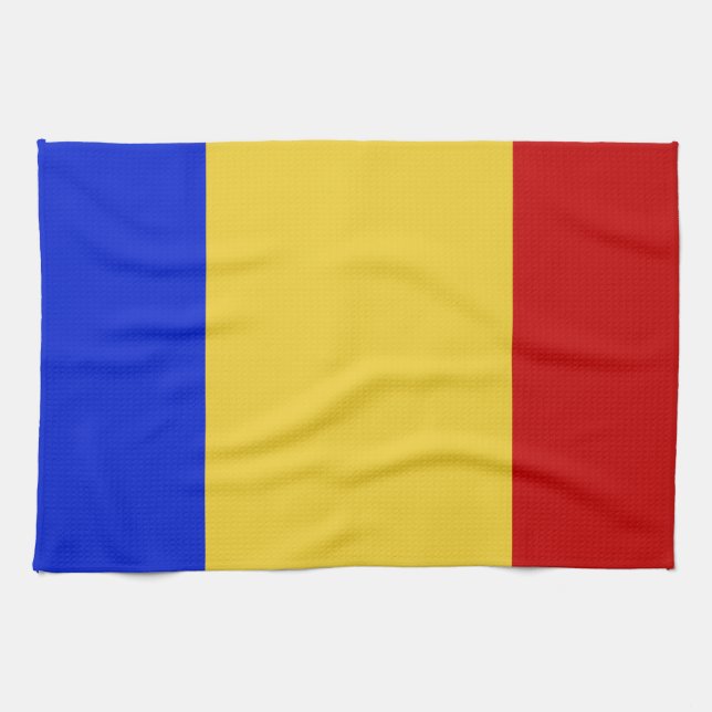 Linge De Cuisine Drapeau de la Roumanie (Horizontal)