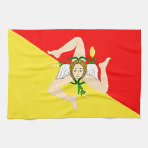 Linge De Cuisine Drapeau de la Sicile (Italie)