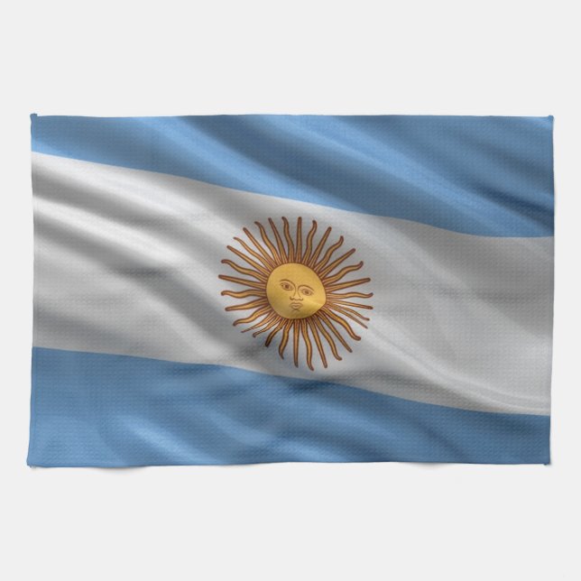 Linge De Cuisine Drapeau de l'Argentine (Horizontal)