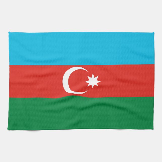 Linge De Cuisine Drapeau de l'Azerbaïdjan (Horizontal)