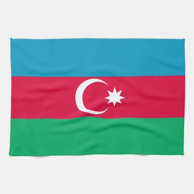 Linge De Cuisine Drapeau de l'Azerbaïdjan patriotique (Horizontal)