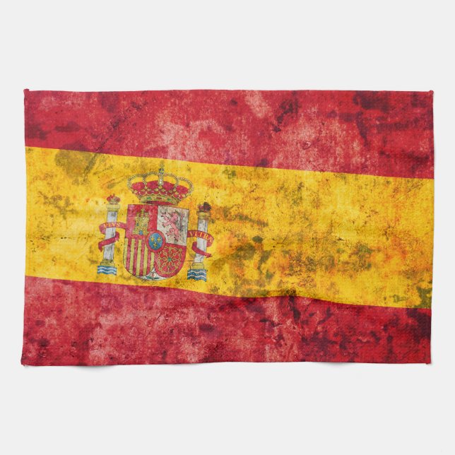 Linge De Cuisine Drapeau de l'Espagne (Horizontal)
